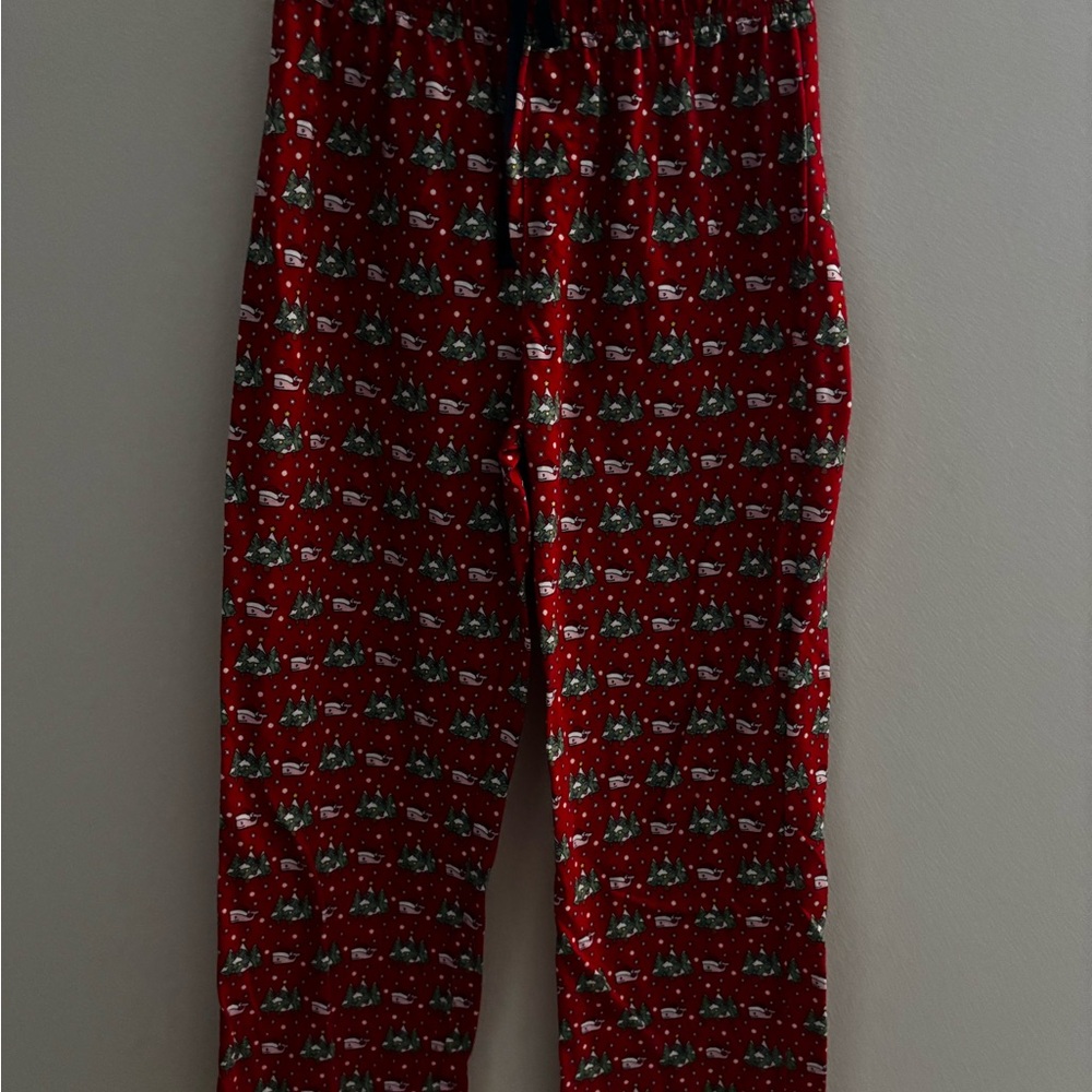 Vineyard Vines Red Christmas Kids Pajama Bottoms